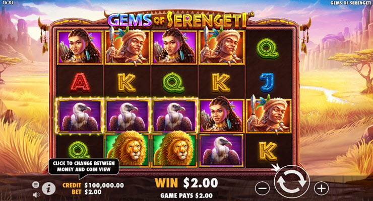 Gems of Serengeti Slot Gameplay