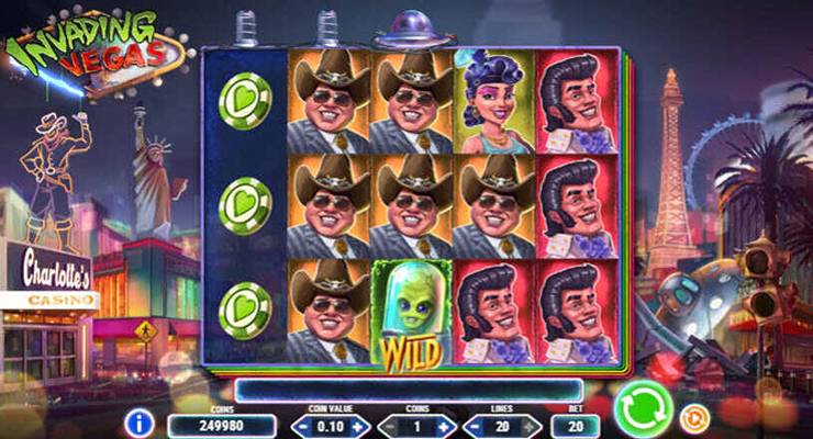 Invading Vegas Slot Gameplay