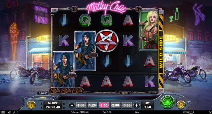 Motley Crue Slot Gameplay